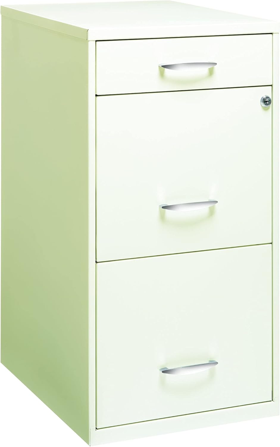 White 3 Drawer Steel File Cabinet J22958