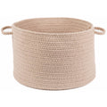 Beige Braided Solid Storage Basket X418724