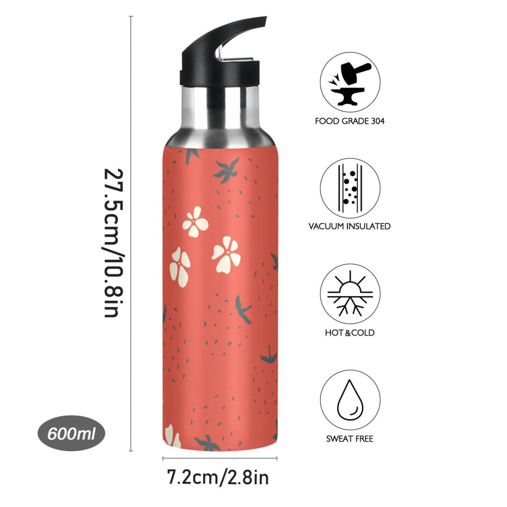 Strawberry Stainless Steel Insulated Thermos Vacuum Flask A951358