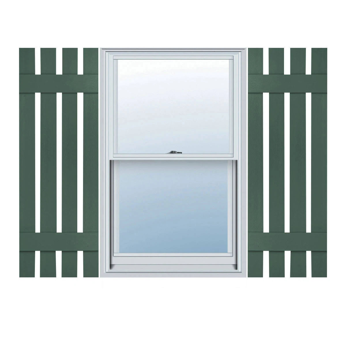 Forest Green Vinyl Board-n-Batten Shutters Z8380