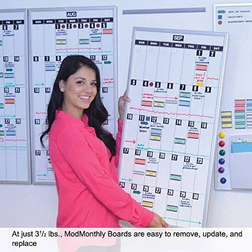 Magnetic Dry-Erase Whiteboard Planning Calendars Set of 3 A704