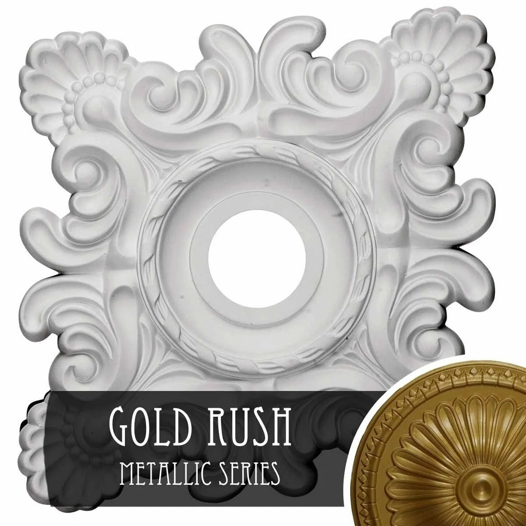 Hand-Painted Gold Ceiling Medallion S771377