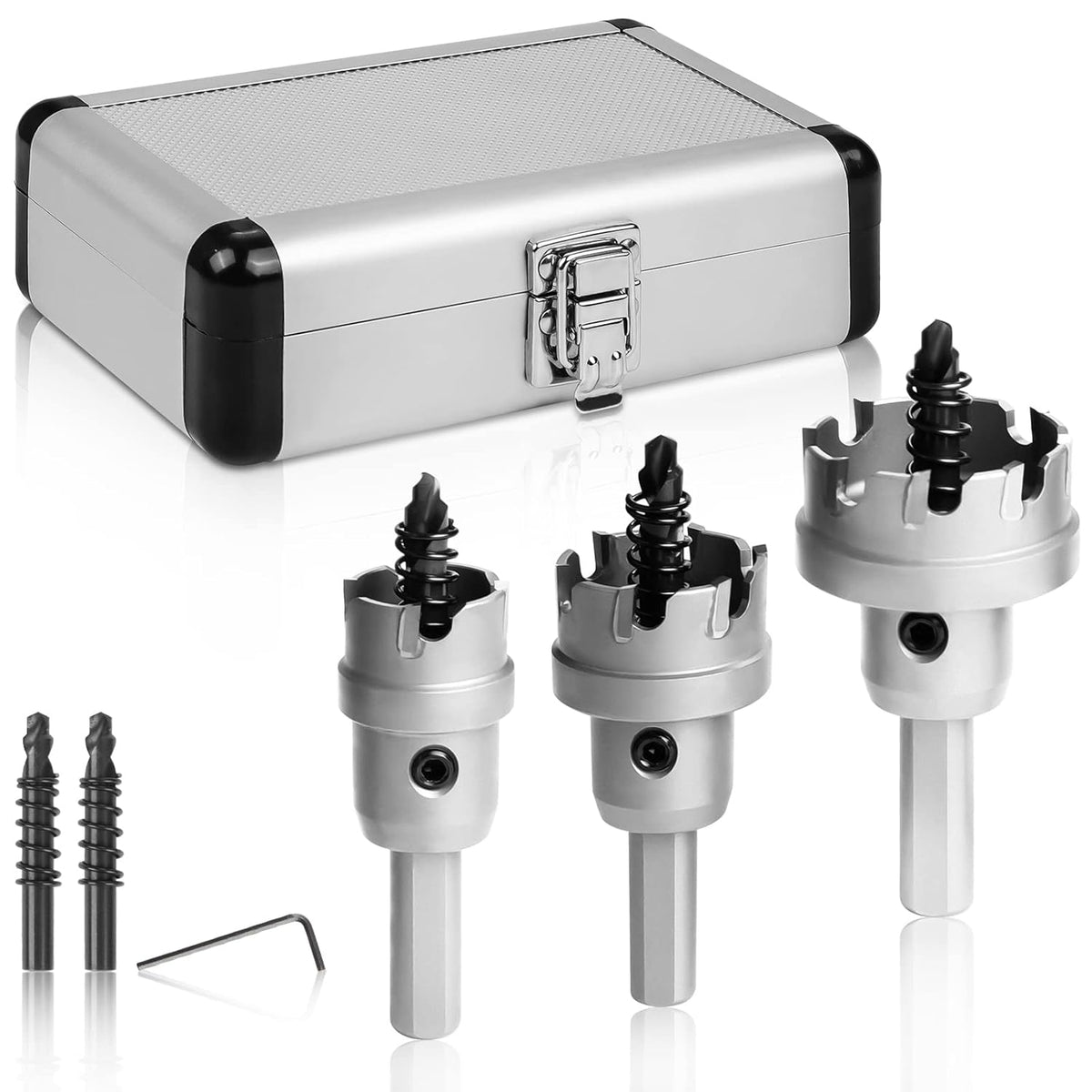 Carbide Hole Saw Kit 6-Piece with Pilot Bit and L-Wrench in Molded Plastic Case Z1362