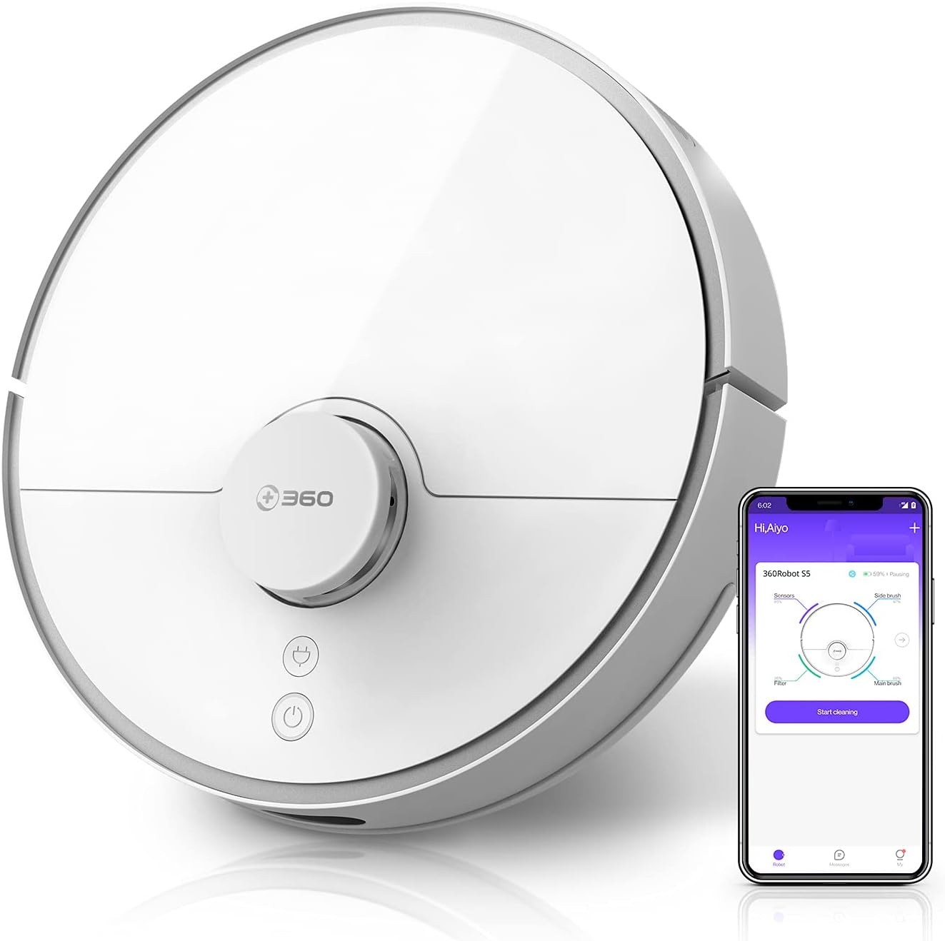 Robot Vacuum and Mop with LiDAR Navigation, 2700Pa Suction V4646