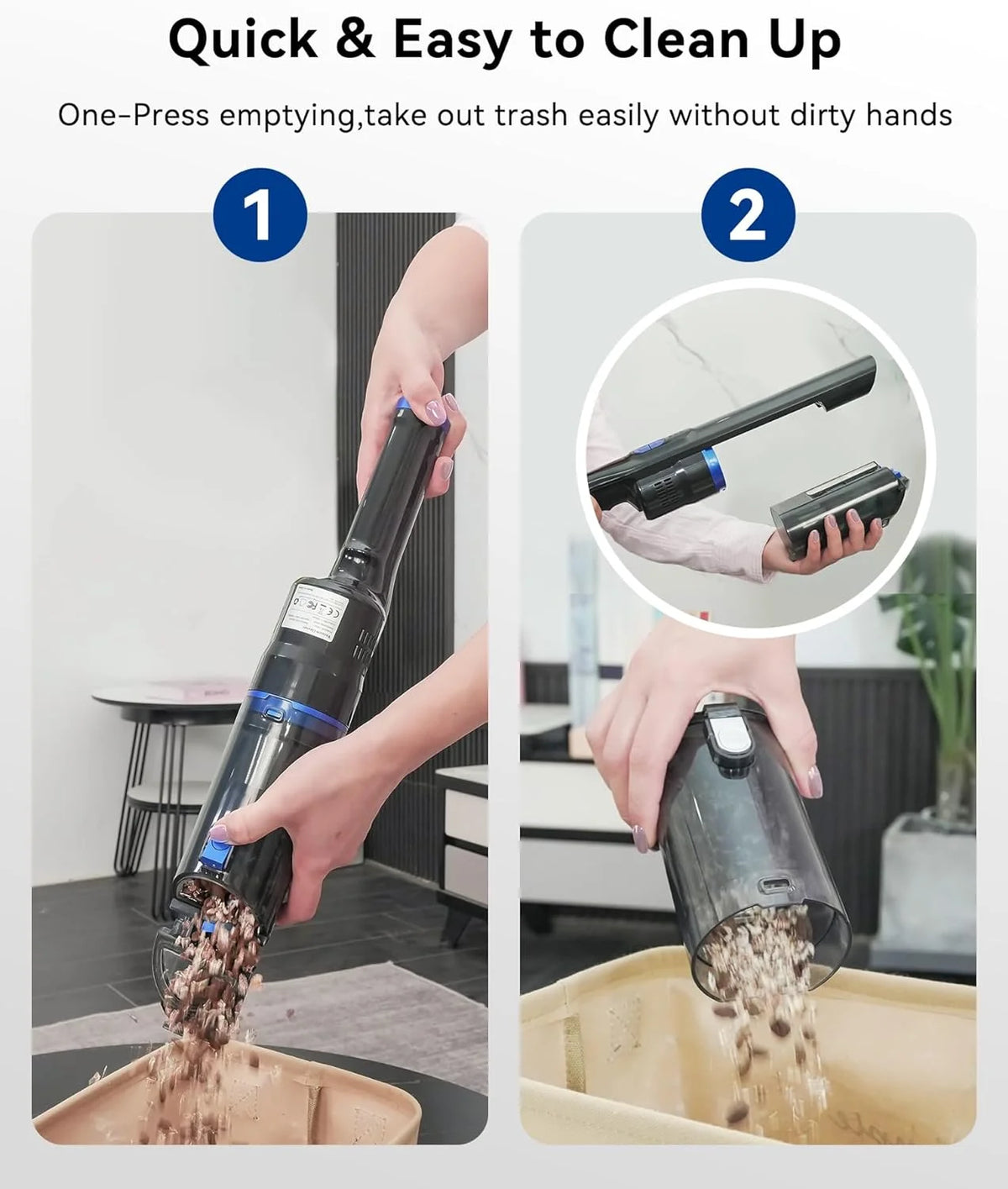 Handheld Vacuum Cordless, 20KPa, 35 Mins Runtime with Fast Charging Dock, One-Touch Empty A900993