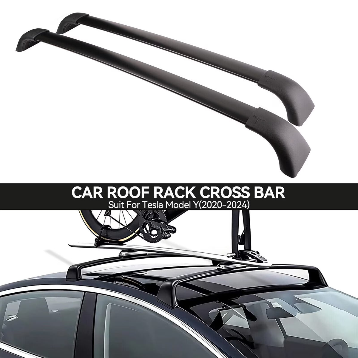 Aluminum Roof Rack Cross Bars for Tesla Model Y 2020-2024 W3920