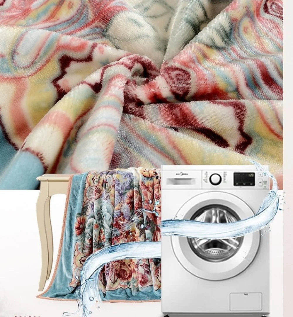 King Size Reversible Velvet Fleece Blanket B4566