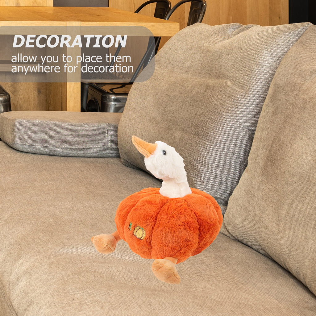 Plush Pumpkin Duck Stuffed Animal Doll P553