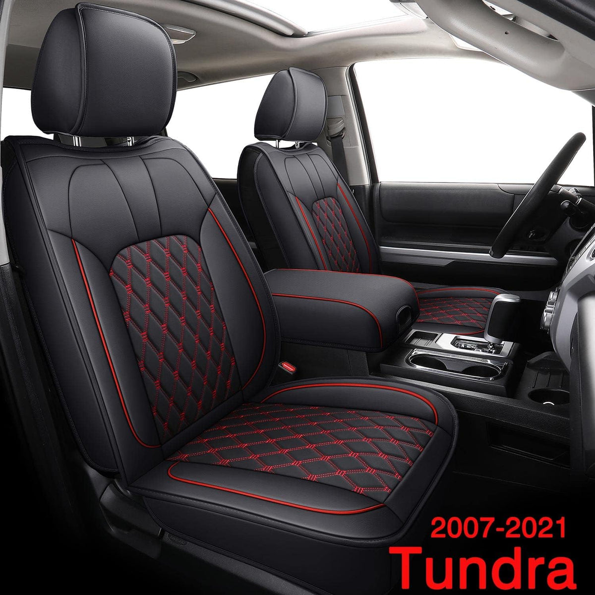 Black Water Proof Faux Leather Front Car Seat Covers R2178