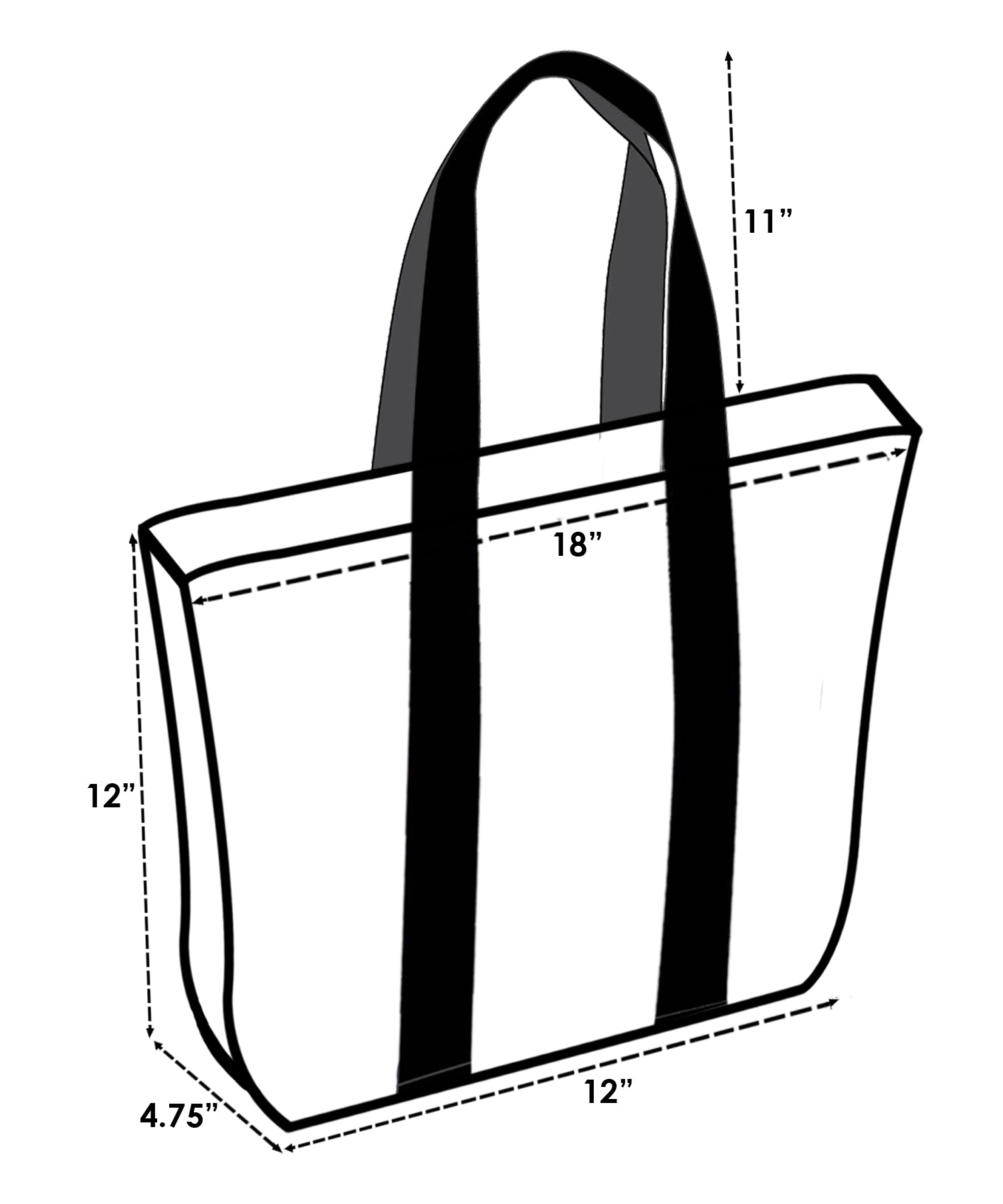 Gray Red White Zip Tote Bag A775