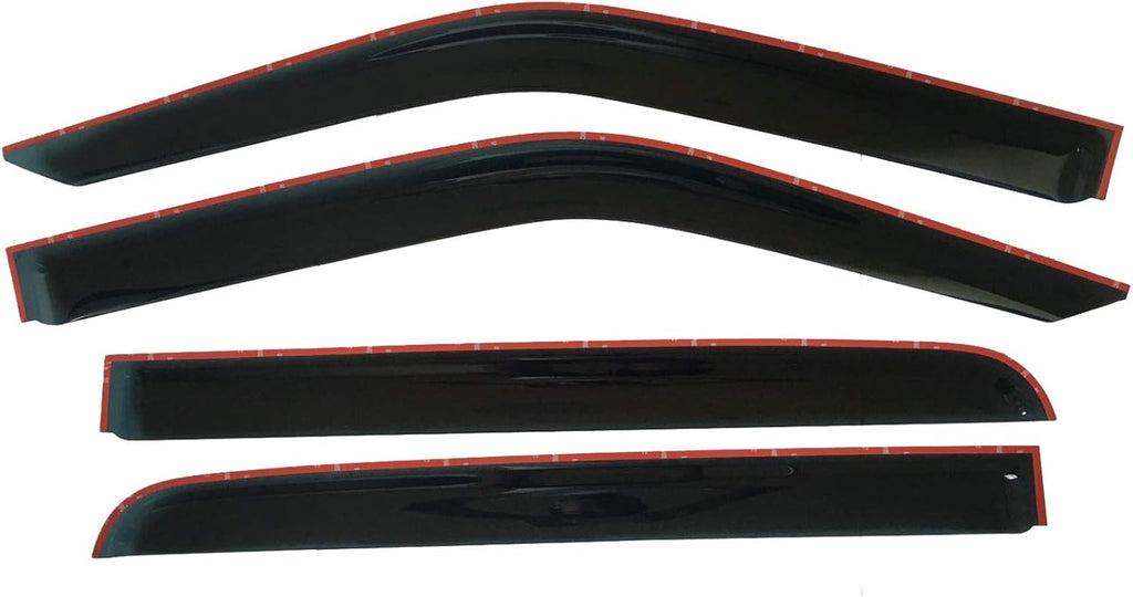 Dark Tinted Tape-On Side Window Vent Visor Deflectors Rain Guards Z200