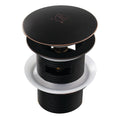 Naples Bronze Toe-Touch Tub Drain with Overflow Z942384