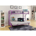 Purple Metal Tube Futon Bunk Bed J926797