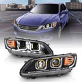 Black Projector Replacement Headlights LED Bar Set for Honda Accord I423020