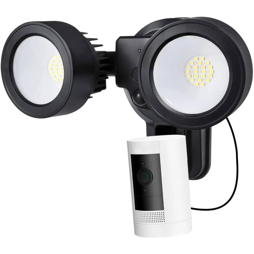 3-in-1 Floodlight, Charger and Mount for Ring Stick Up Cam and Spotlight Cam Battery (Black) V1970