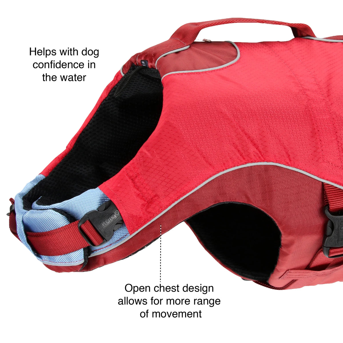 Chili Red Reflective Dog Life Jacket K91427
