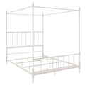 White Metal Canopy Bed V102139