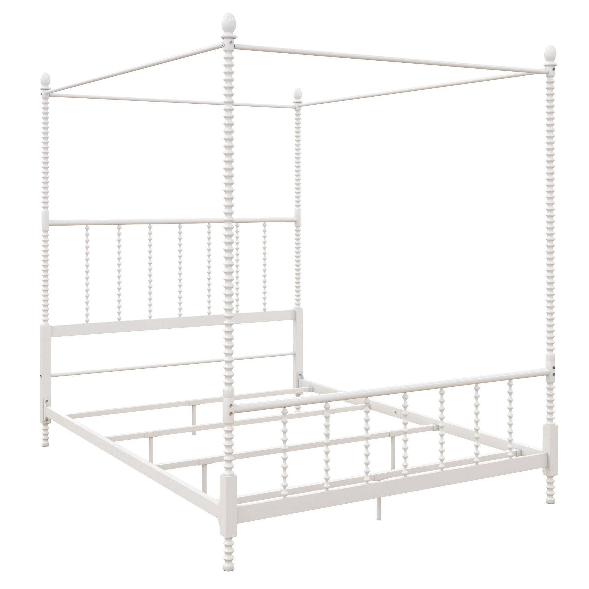 White Metal Canopy Bed V102139